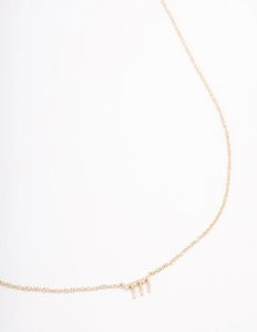 Gold Plated Sterling Silver 777 Angel Number Pendant Necklace sold by lovisa