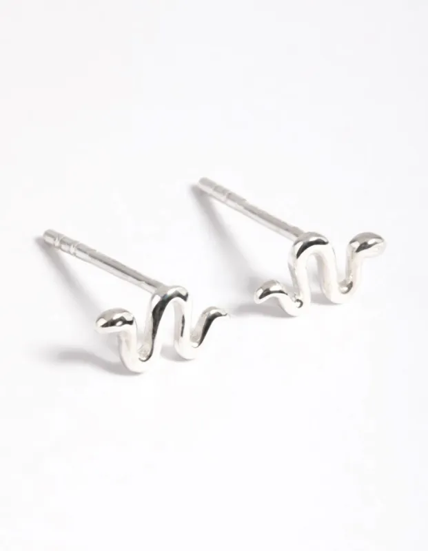 Sterling Silver Snake Stud Earrings sold by lovisa