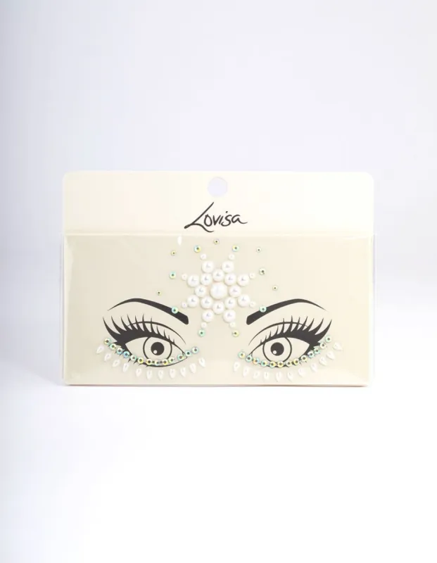 Acrylic Pearl Cluster Face Jewels sold by lovisa