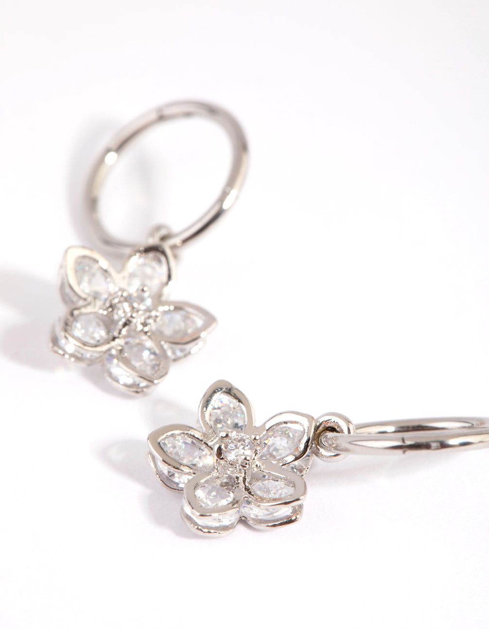 Surgical Steel Cubic Zirconia Flower Sleeper Earrings sold by lovisa product image thumbnail 3