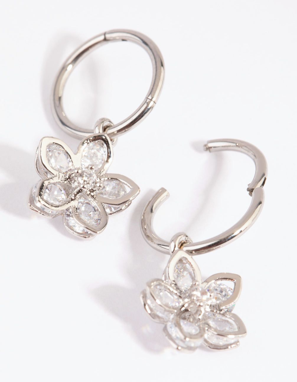 Surgical Steel Cubic Zirconia Flower Sleeper Earrings sold by lovisa product image thumbnail 2
