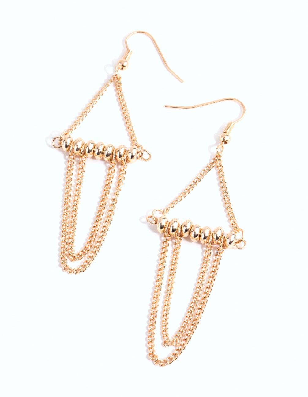 Gold Ball & Chain Drop Earrings sold by lovisa