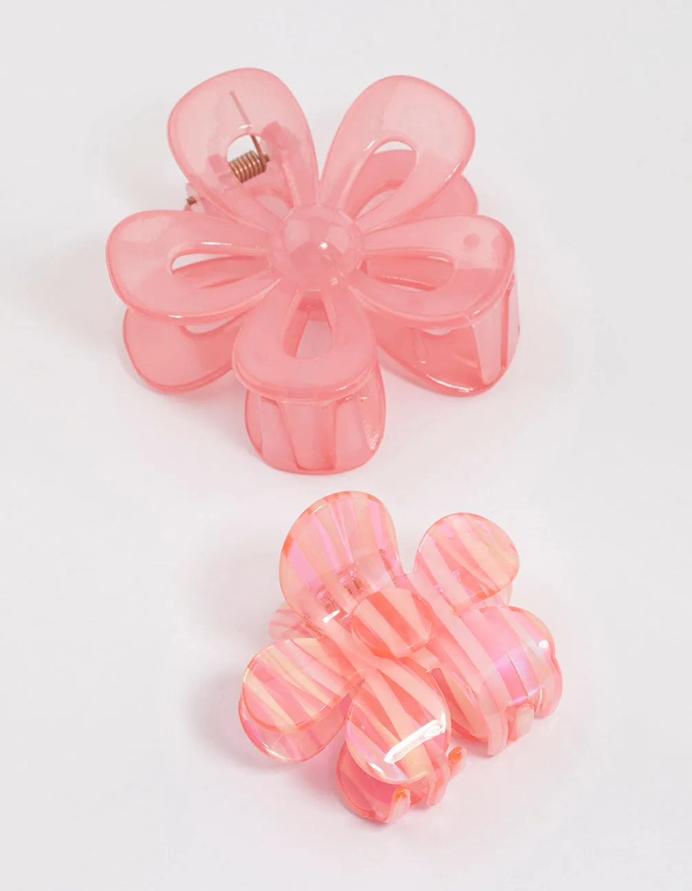 Pink Retro Flower Hair Claw Clip sold by lovisa