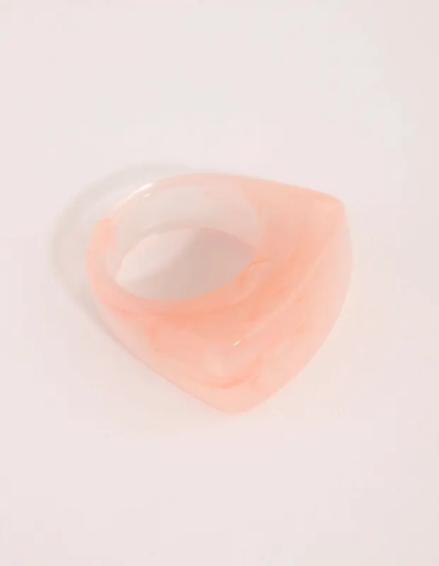 Pink Acrylic Wash Ring sold by lovisa