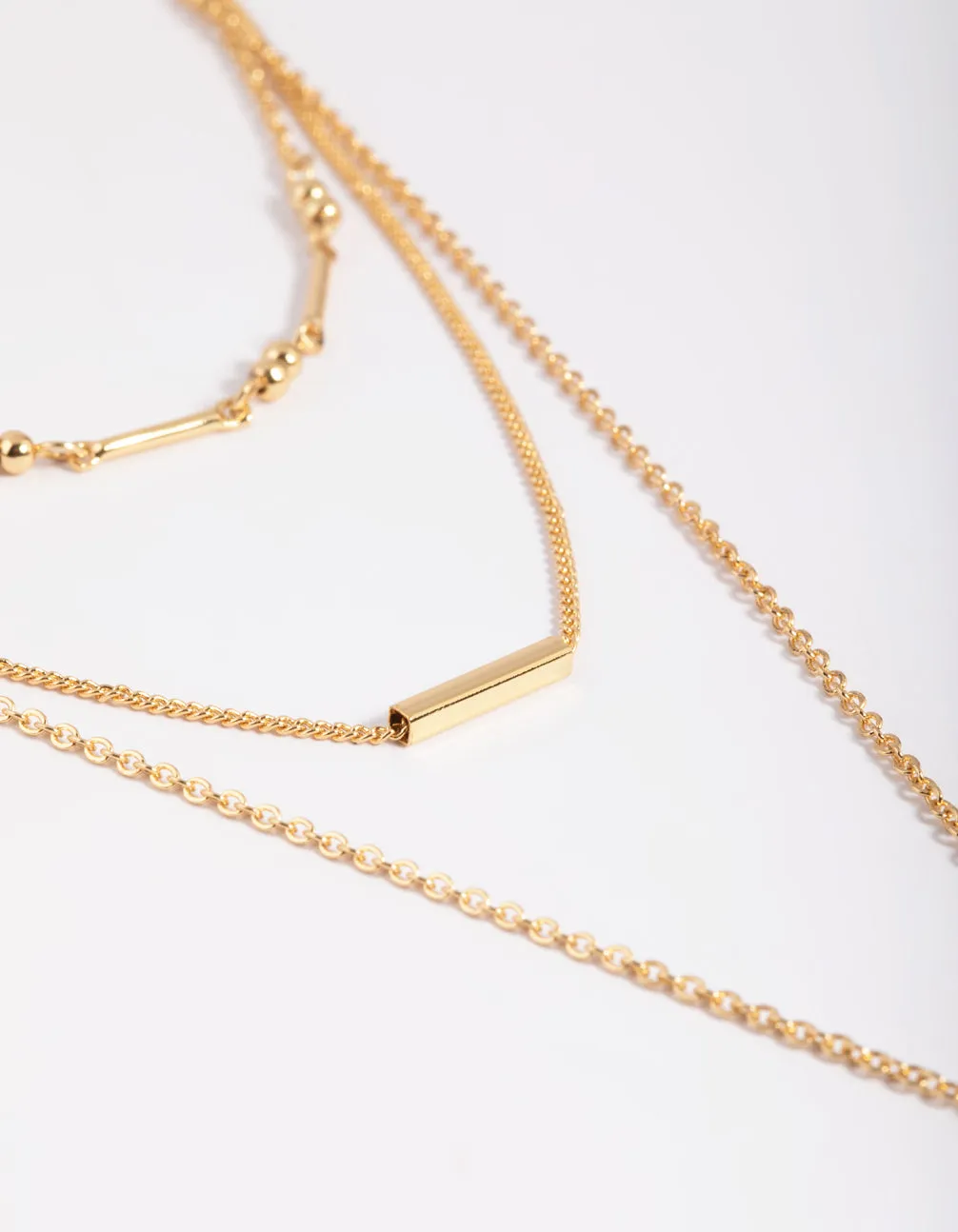 Gold Plated Rectangular Layered Necklace sold by lovisa product image thumbnail 4