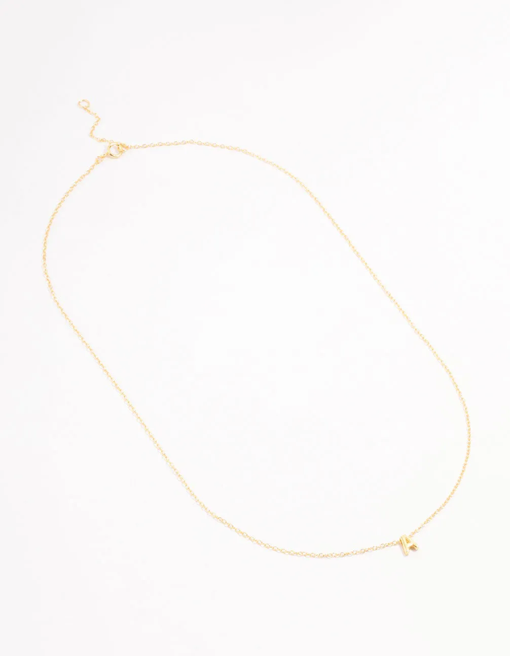 Gold Plated Sterling Silver Letter A Necklace sold by lovisa product image thumbnail 2