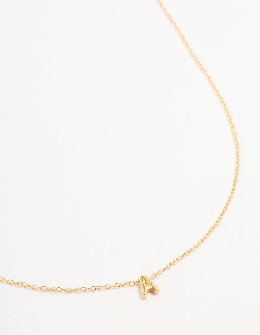 Gold Plated Sterling Silver Letter A Necklace sold by lovisa