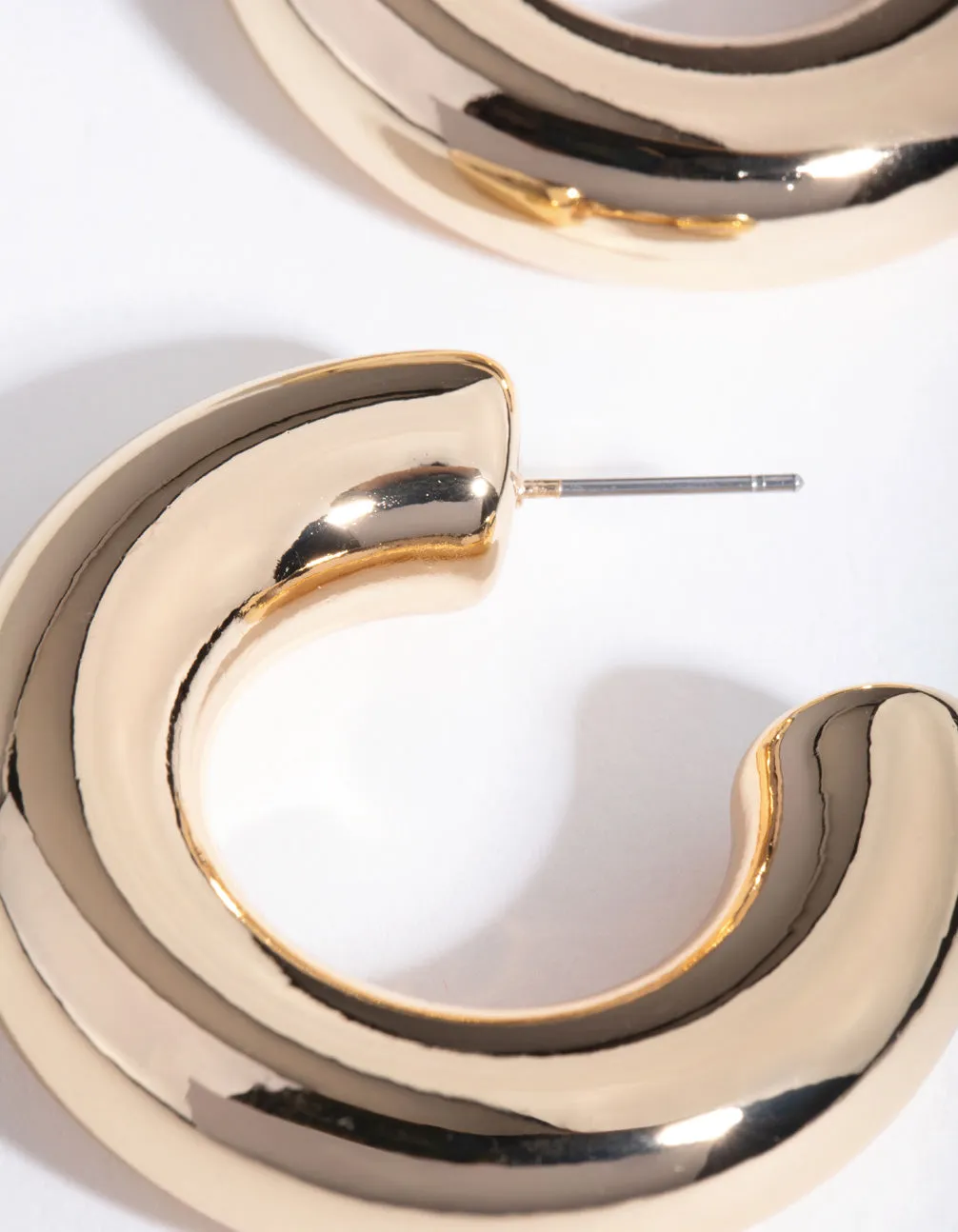 Gold Chunky C-Hoop Earrings sold by lovisa product image thumbnail 2
