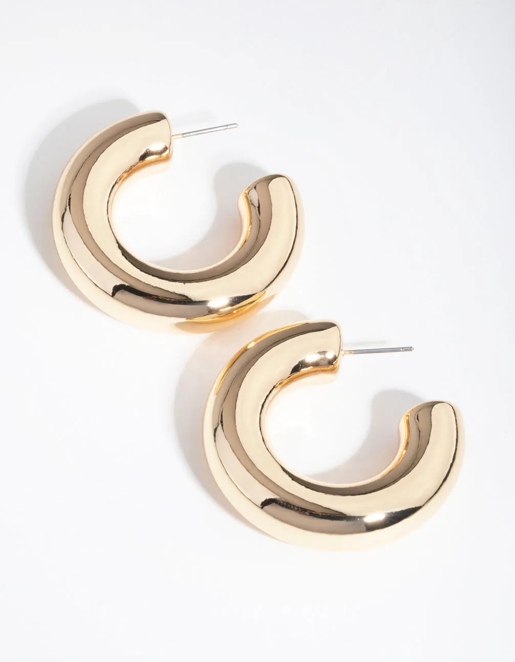Gold Chunky C-Hoop Earrings sold by lovisa
