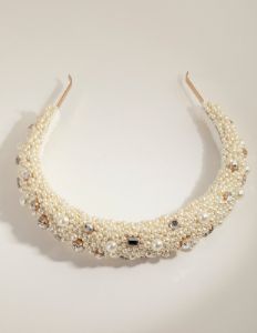 Statement Padded Pearl Alice Band sold by lovisa