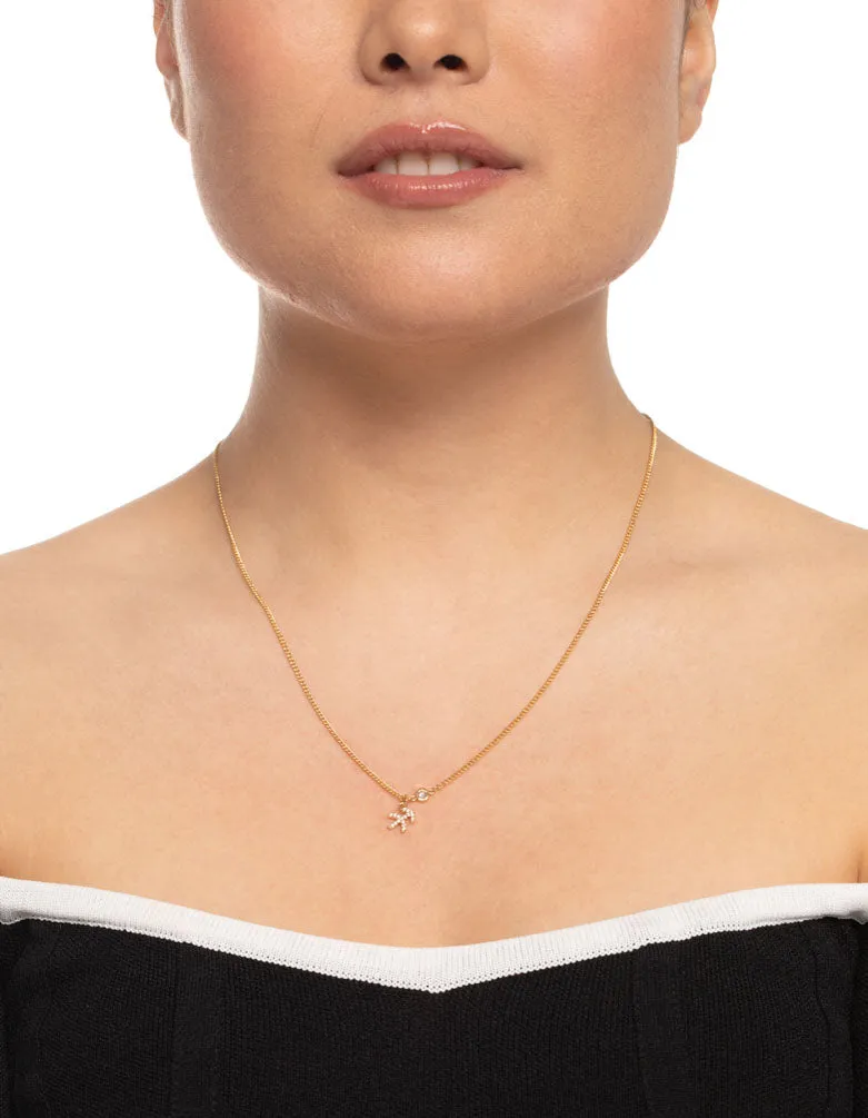 Gold Plated Sagittarius Necklace With Cubic Zirconia Pendant sold by lovisa