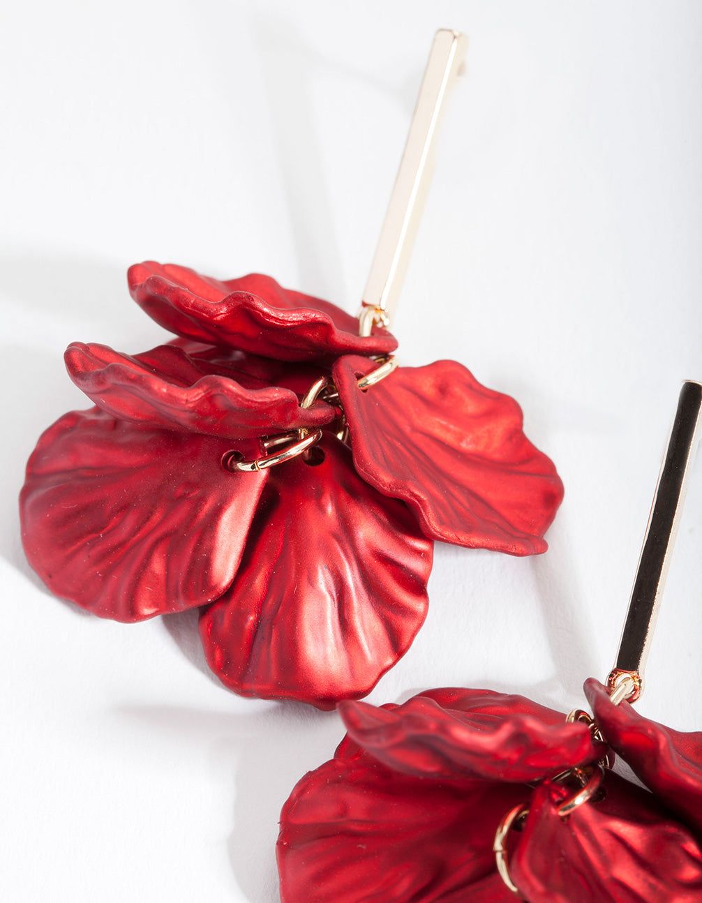 Red Petal Drop Earrings sold by lovisa product image thumbnail 2