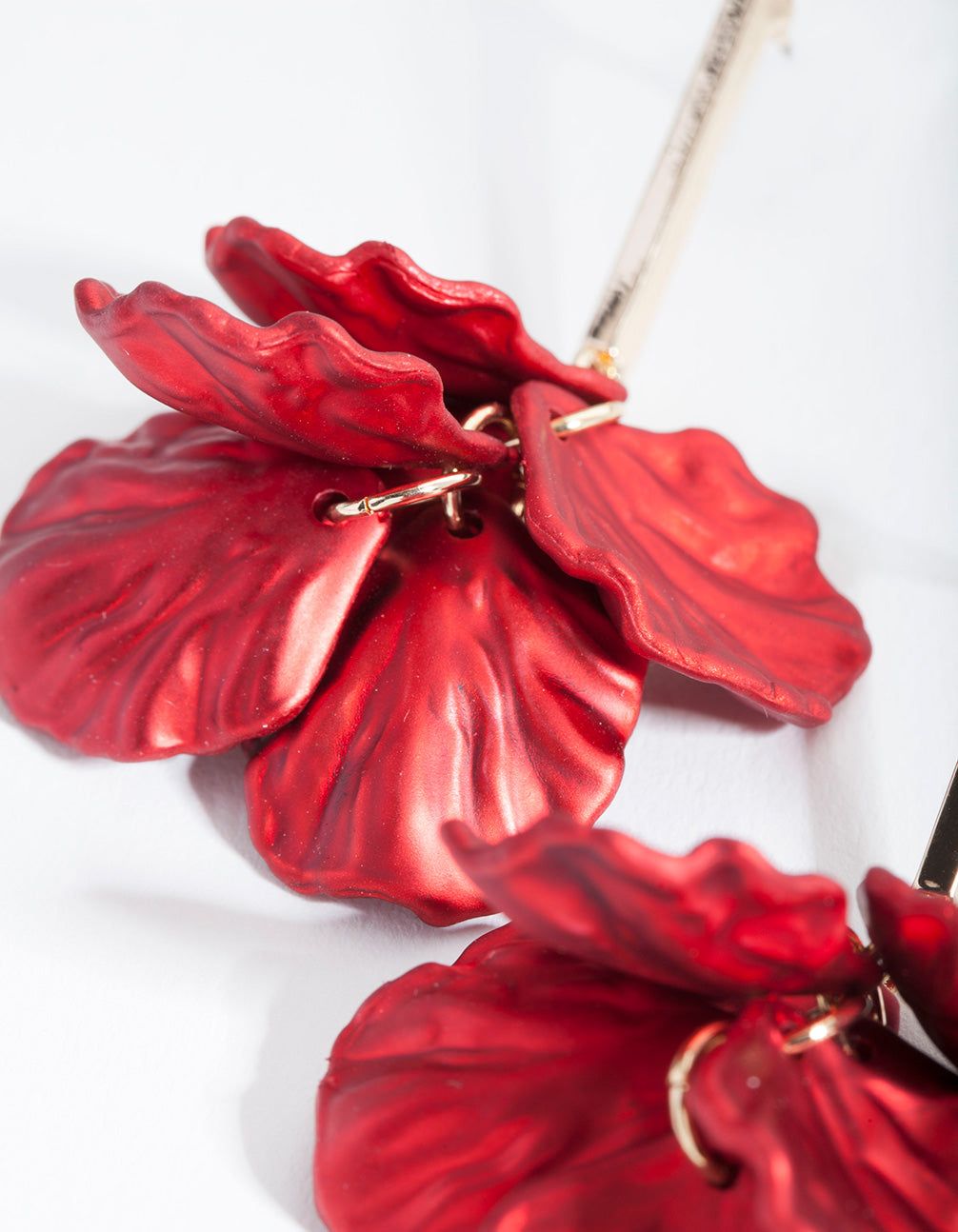 Red Petal Drop Earrings sold by lovisa product image thumbnail 3