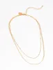 Waterproof Gold Plated Stainless Steel Mixed Chain Layered Necklace sold by lovisa
