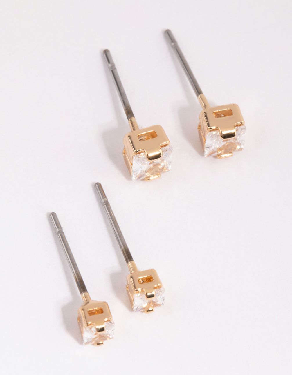 Gold Classic Cubic Zirconia Stud Earring Set sold by lovisa