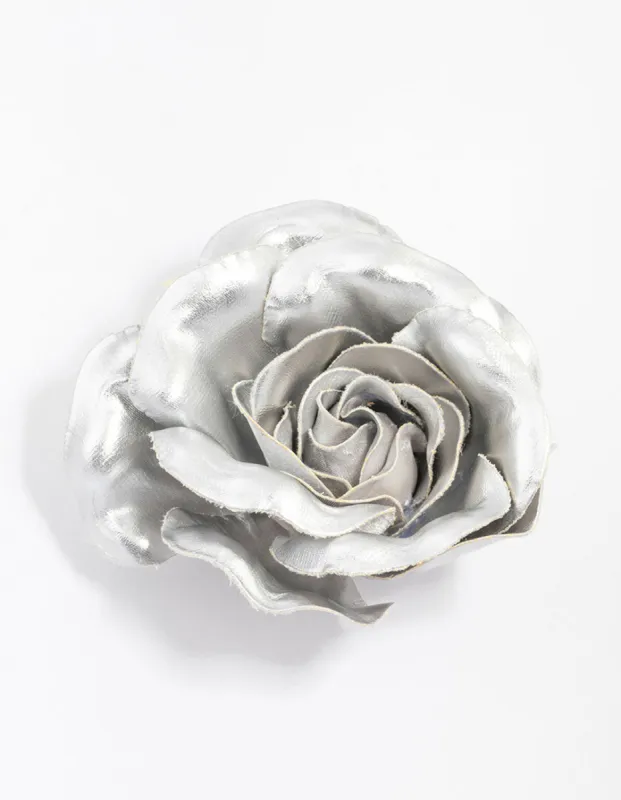 Large Metallic Flower Clip sold by lovisa
