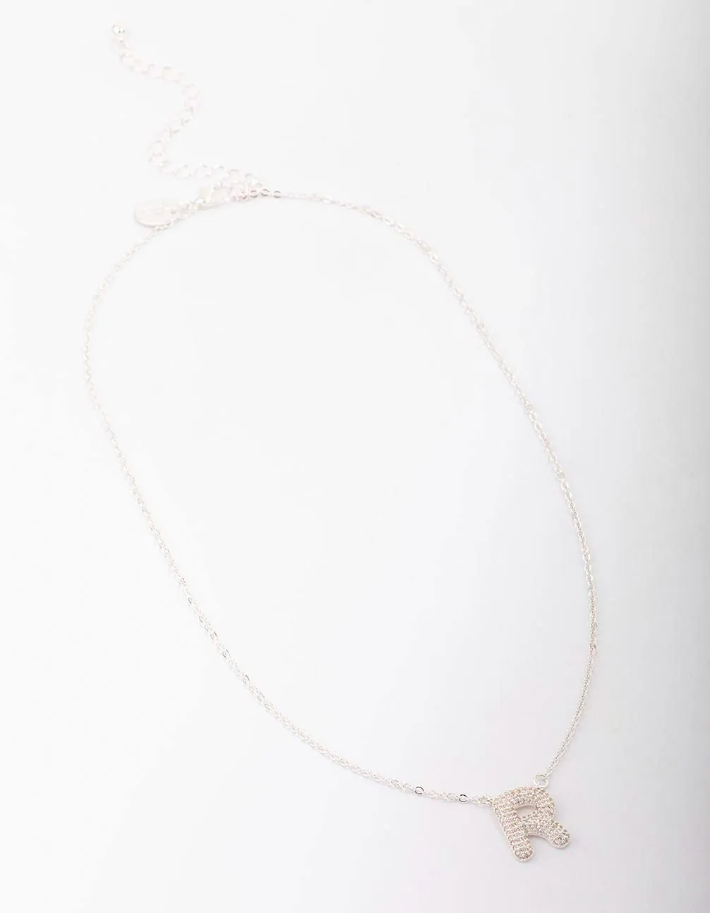 Letter R Silver Plated Pave Pendant Initial Necklace sold by lovisa product image thumbnail 2