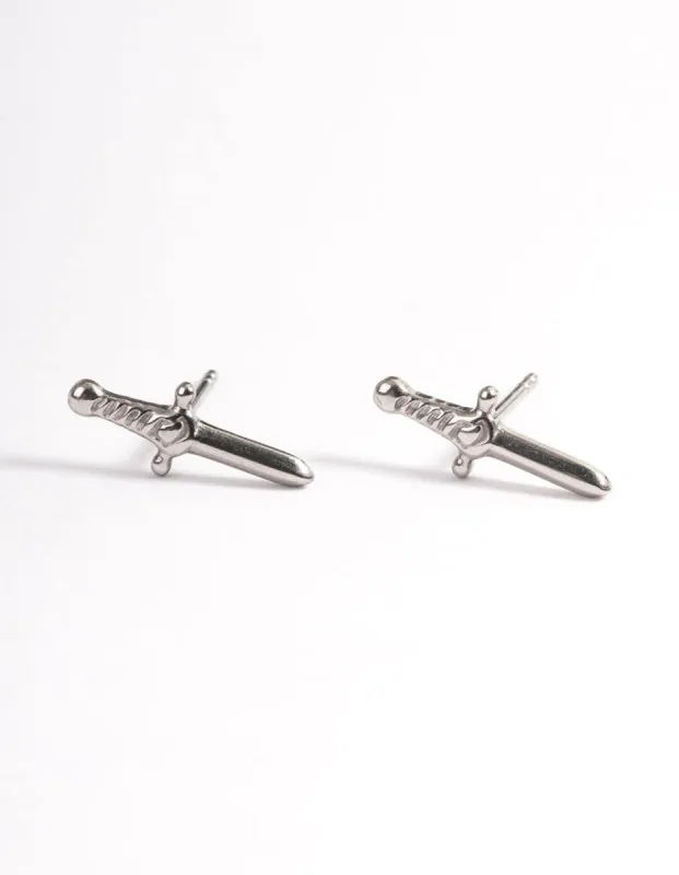Surgical Steel Dagger Stud Earrings sold by lovisa
