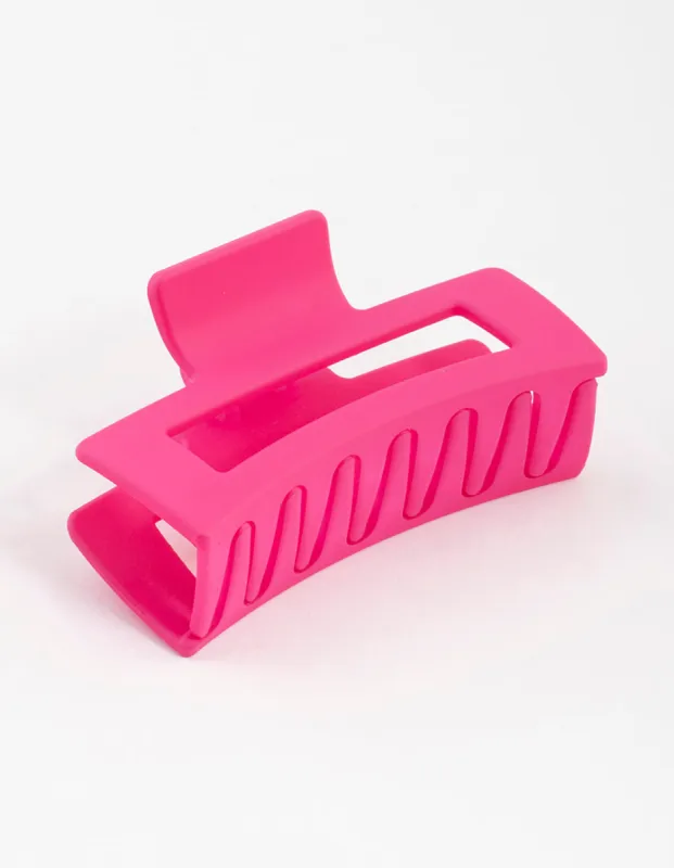 Plastic Fuchsia Box Claw Clip 8cm sold by lovisa