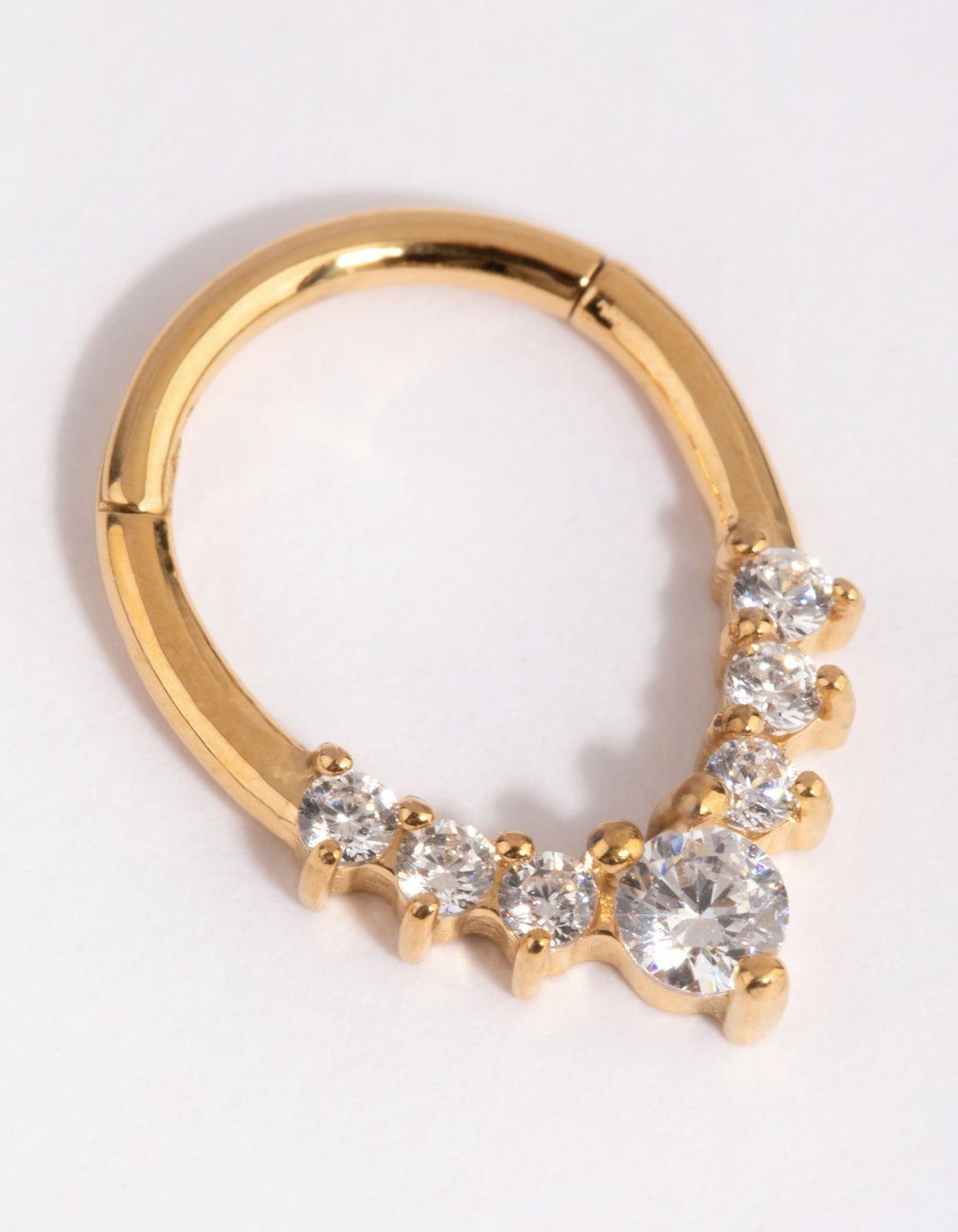 Gold Surgical Steel Crystal Clicker sold by lovisa