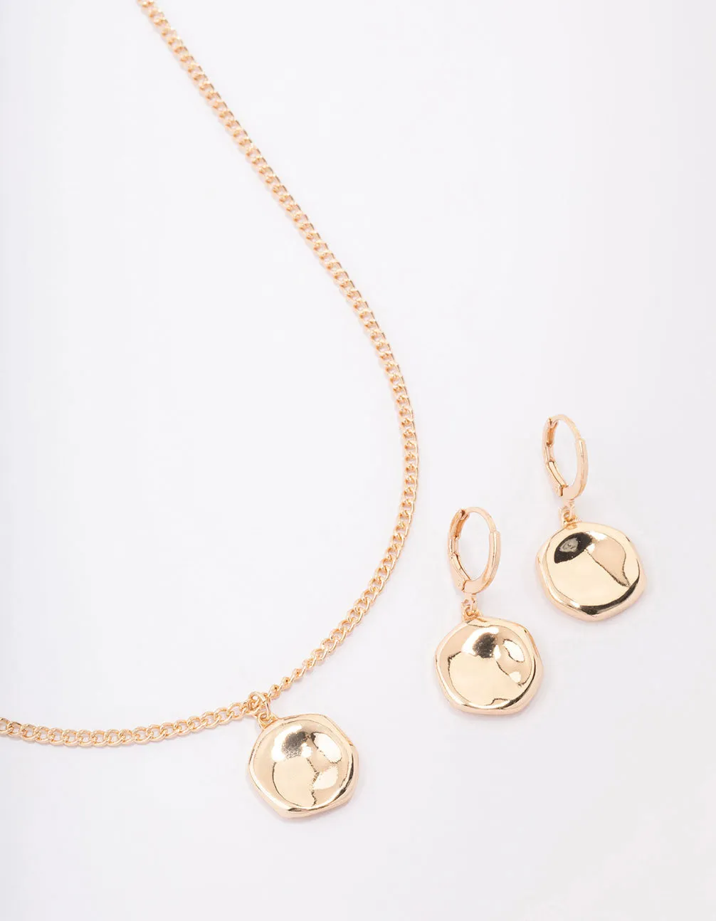 Gold Textured Coin Jewellery Set sold by lovisa
