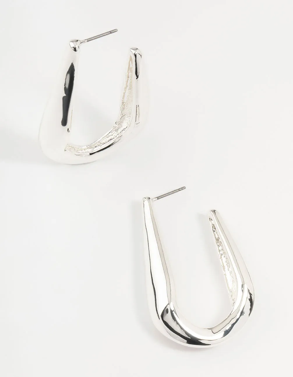 Large Silver Smooth Hoop Earrings sold by lovisa product image thumbnail 3