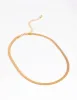 Waterproof Gold Plated Stainless Steel Herringbone Necklace sold by lovisa