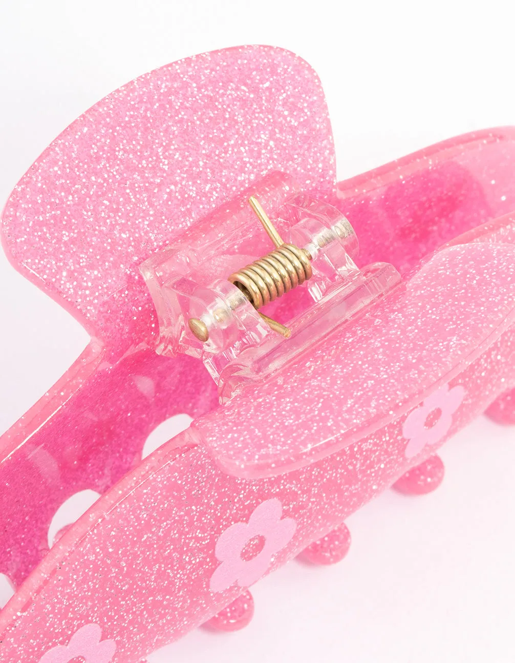 Acrylic Pink Glitter Flower Claw Clip sold by lovisa product image thumbnail 3