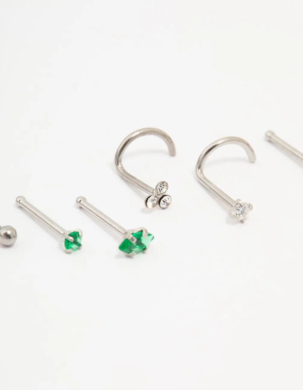 Surgical Steel Cluster Marquise Nose Piercing 6-Pack sold by lovisa product image thumbnail 2