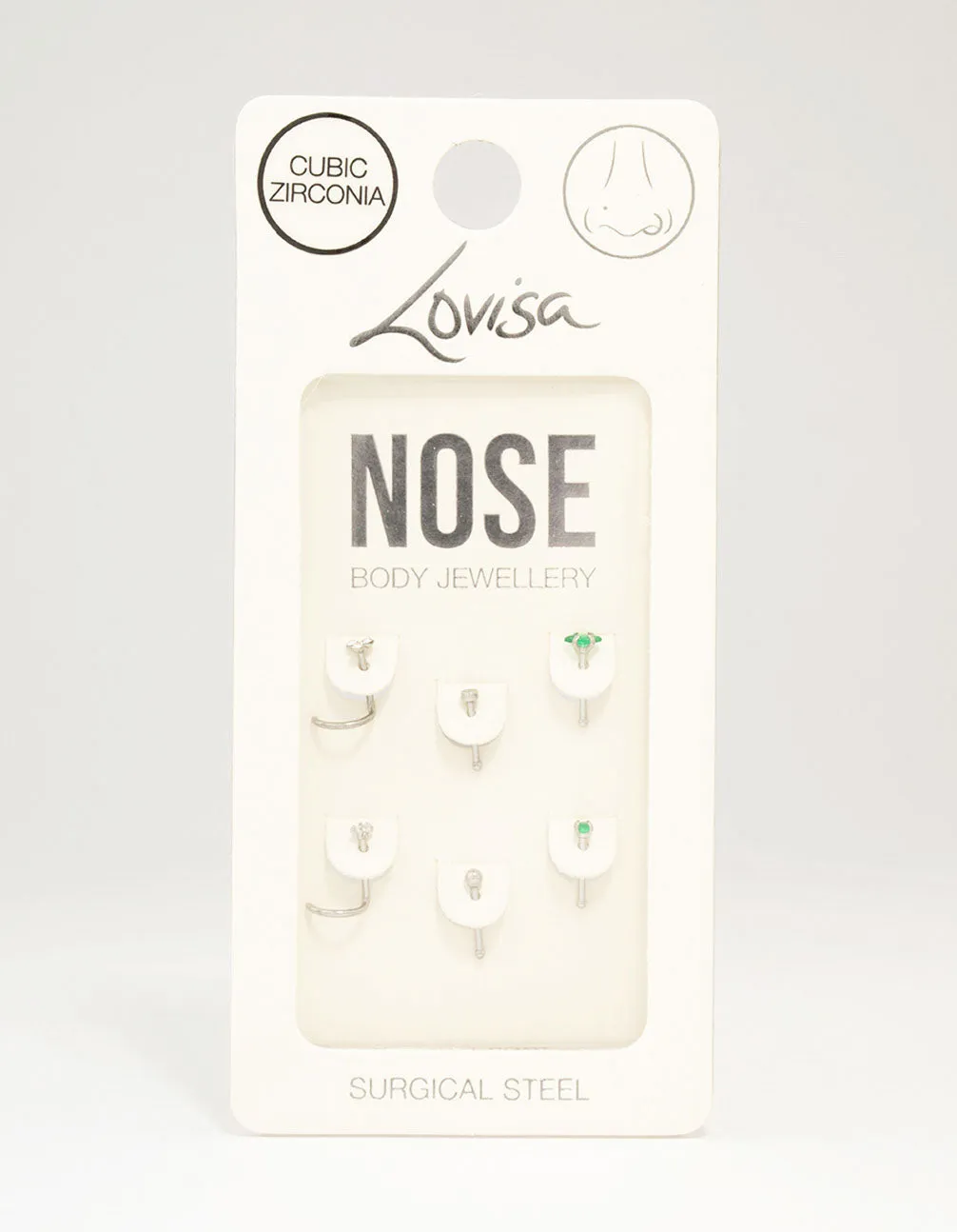 Surgical Steel Cluster Marquise Nose Piercing 6-Pack sold by lovisa product image thumbnail 3