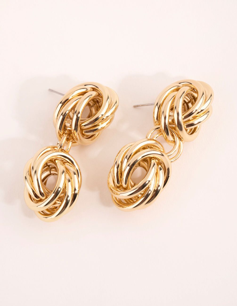 Gold Plated Statement Twist Knot Earrings sold by lovisa