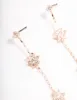 Rose Gold Cubic Zirconia Floral Waterfall Drop Earrings sold by lovisa