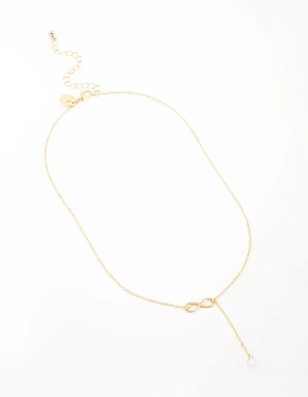 Gold Infinity Diamante Y-Necklace sold by lovisa product image thumbnail 2