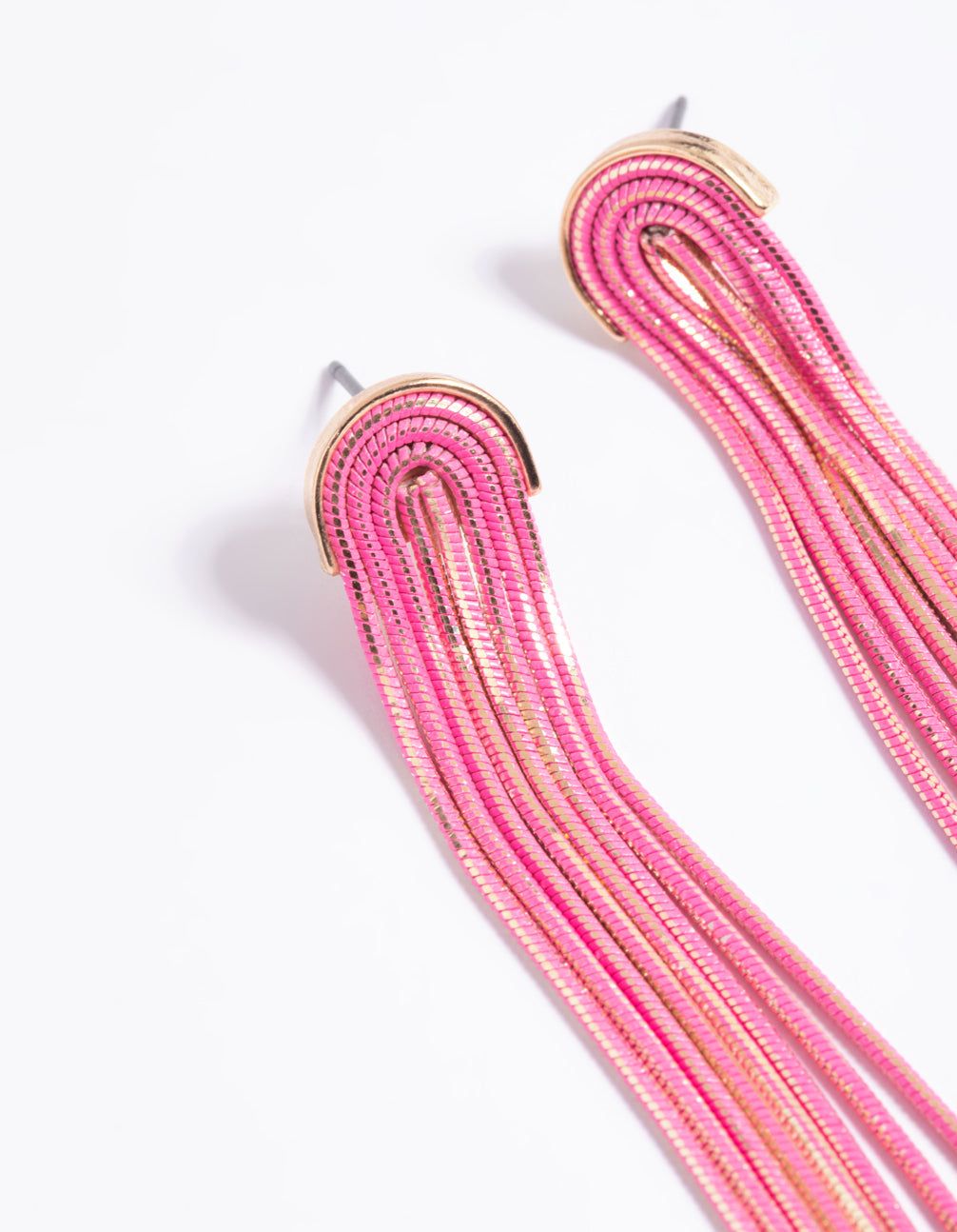 Pink Waterfall Chain Drop Earrings sold by lovisa product image thumbnail 3