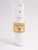 Gold Plated Molten Mixed Ring 5-Pack sold by lovisa