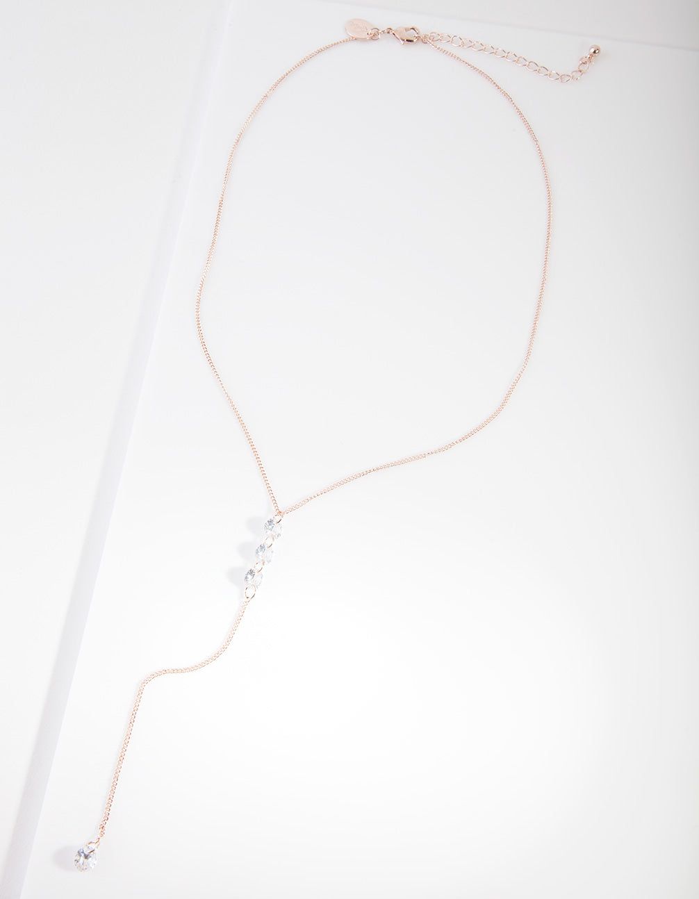 Rose Gold Cubic Zirconia Drop Necklace sold by lovisa product image thumbnail 2