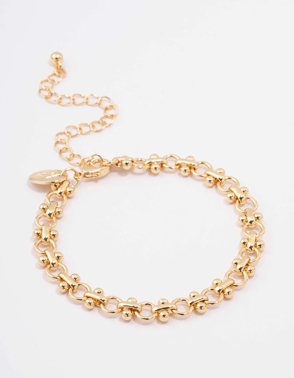Gold Plated Interlocking Chain Bracelet sold by lovisa