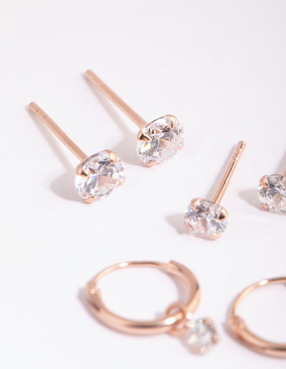 Rose Gold Plated Sterling Silver Cubic Zirconia Earring Pack sold by lovisa product image thumbnail 3