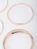 Rose Gold Thick & Thin Bangle 4-Pack sold by lovisa