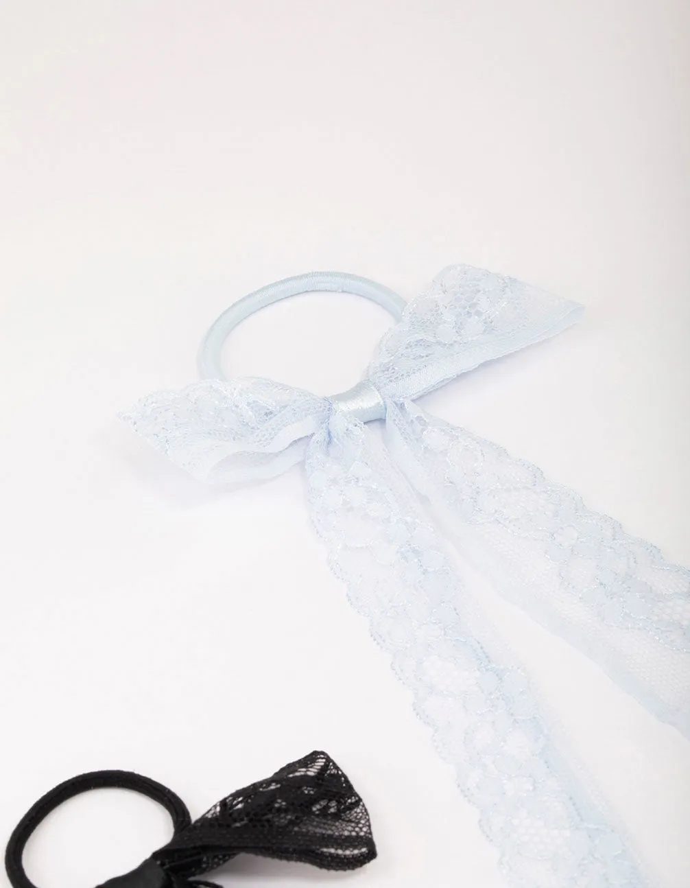 Blue Lace Bow Hair Tie sold by lovisa product image thumbnail 3