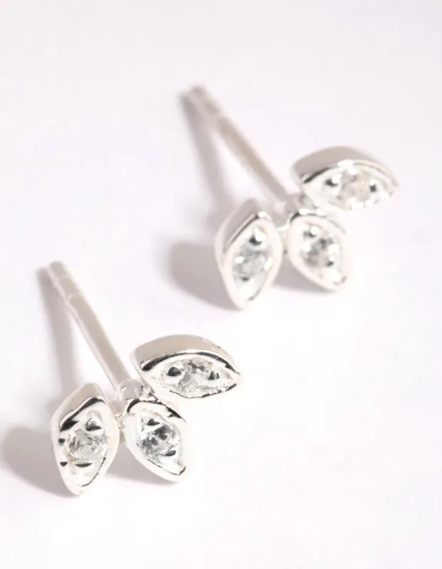 Sterling Silver Cubic Zirconia Mini Crawler Stud Earrings sold by lovisa
