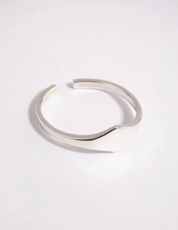 Sterling Silver Mini Signet Ring sold by lovisa