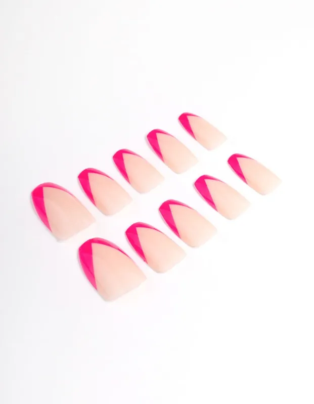 Pink Pointed Tips Press On Nails sold by lovisa
