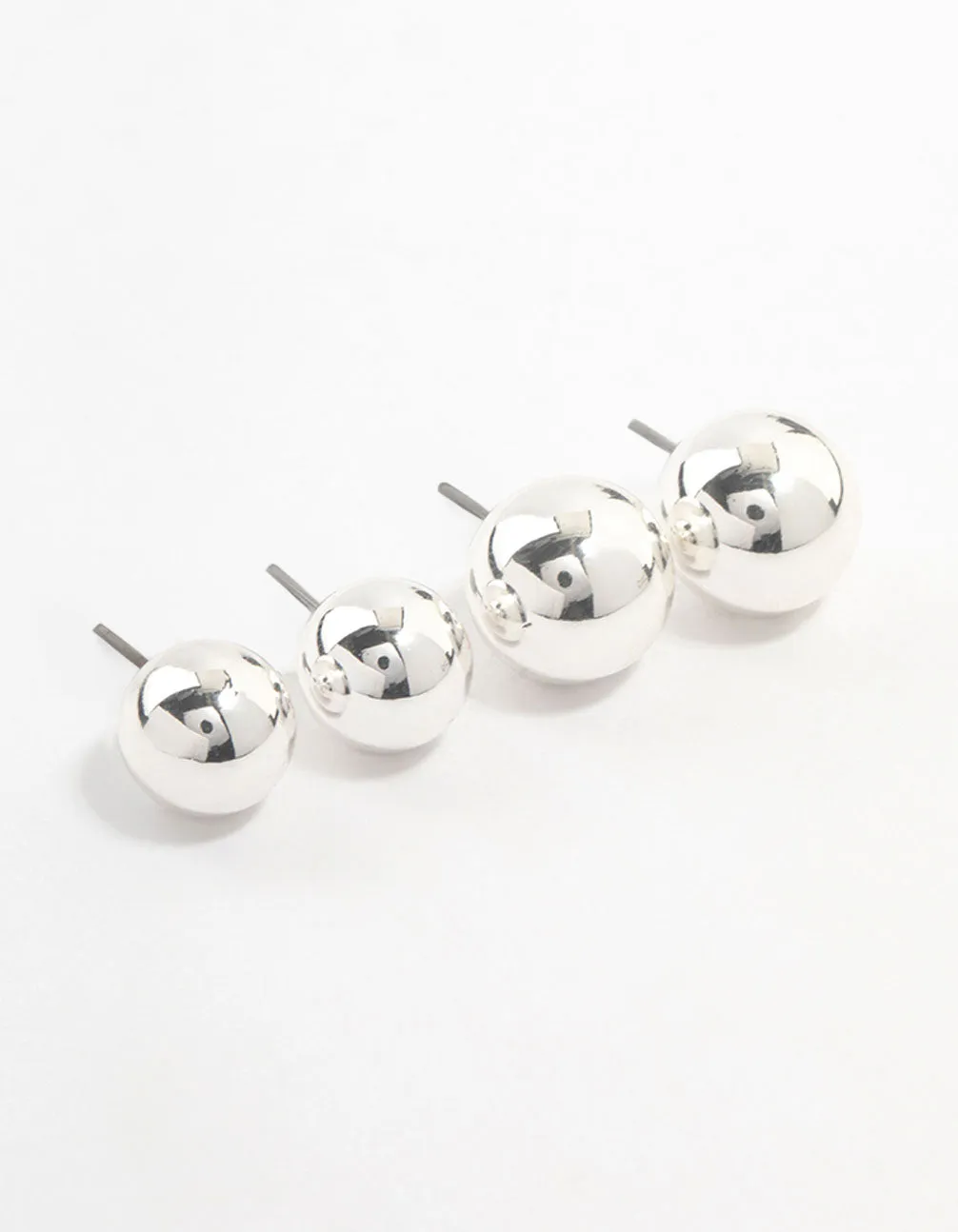 Silver Sphere Stud Earrings 2-Pack sold by lovisa