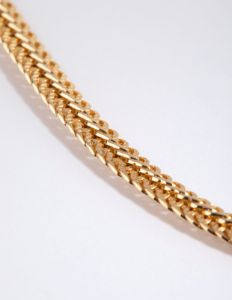 Gold Plated Textured Flat Chain Necklace sold by lovisa