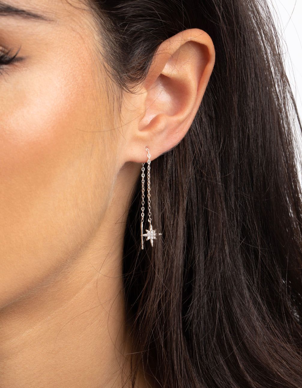 Sterling Silver Starburst Threader Earrings sold by lovisa product image thumbnail 2