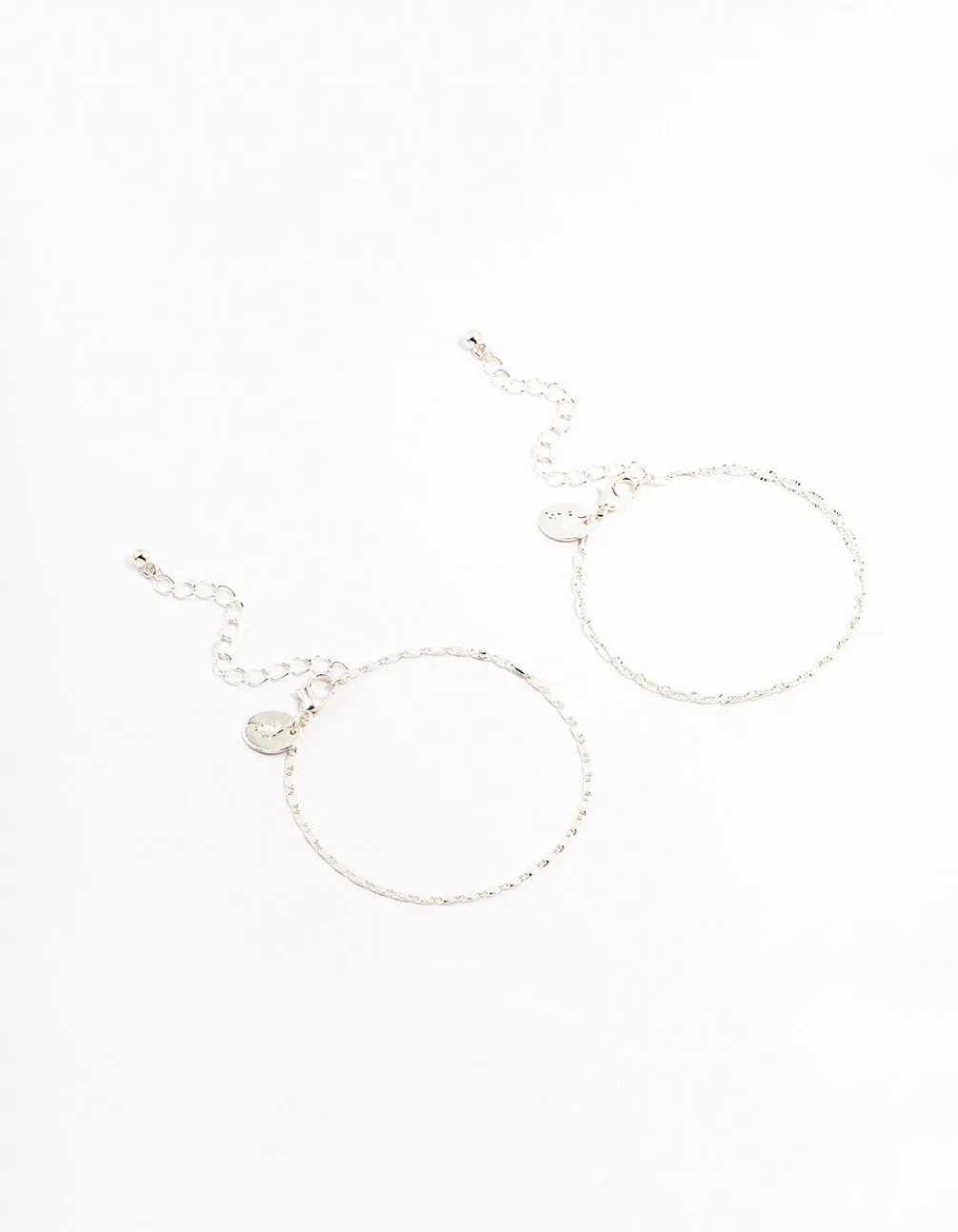 Silver Tab & Cable Bracelets 2-Pack sold by lovisa