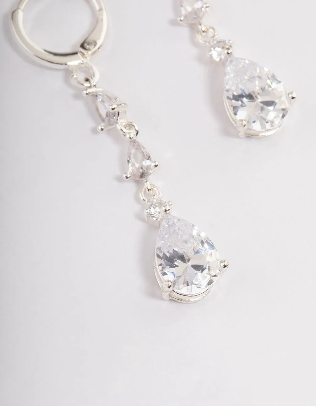 Silver Triple Huggie Drop Earrings sold by lovisa product image thumbnail 2