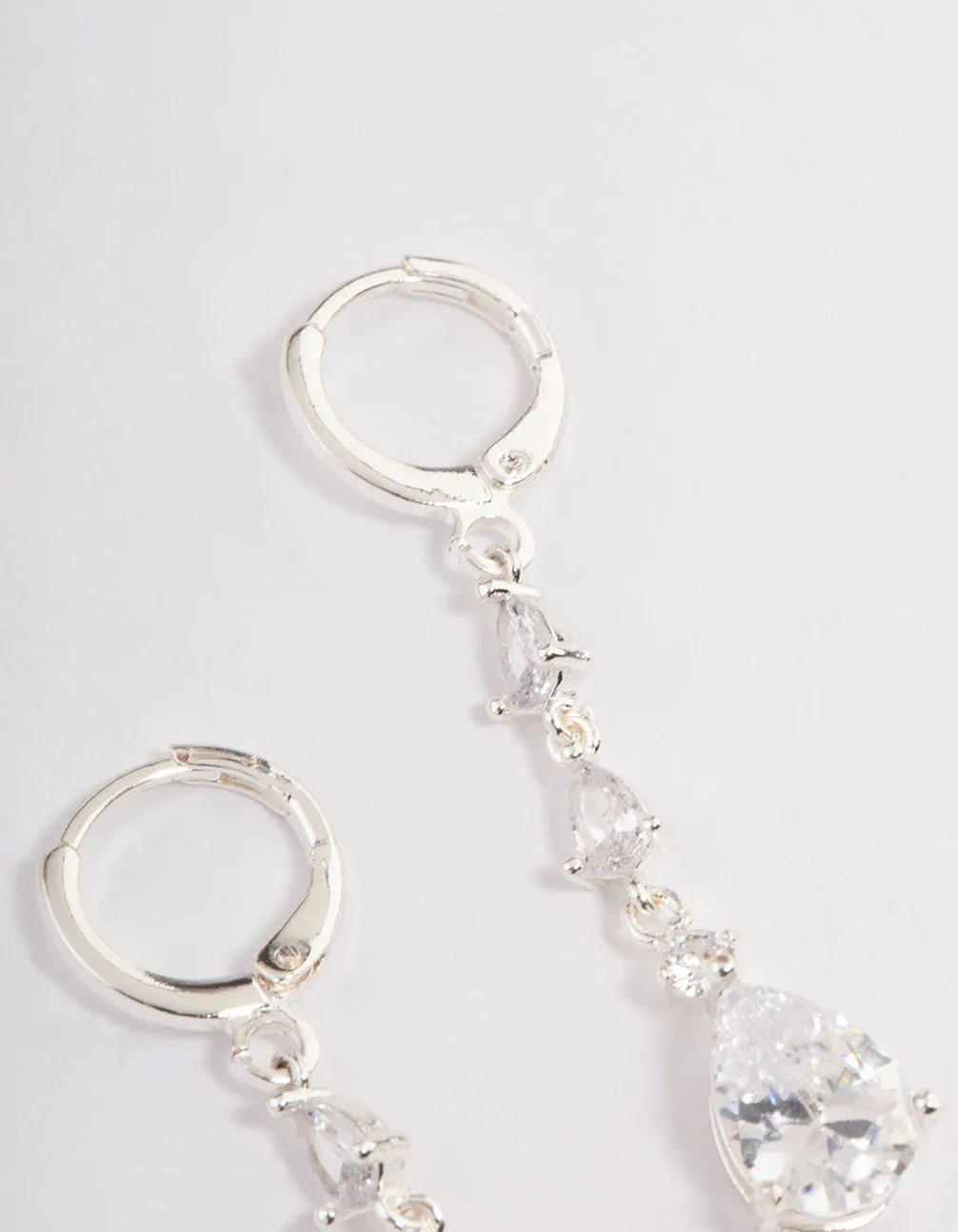 Silver Triple Huggie Drop Earrings sold by lovisa product image thumbnail 3