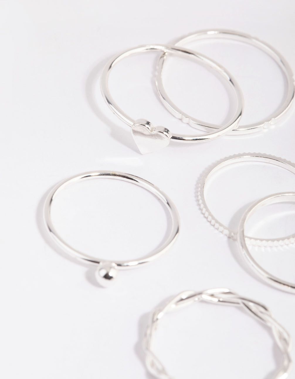 Silver Love & Shapes Ring Pack sold by lovisa product image thumbnail 3